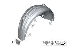 Obudowa wnęki koła tylna (51_8224) dla BMW X3 F25 X3 28iX SAV RUS