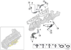 Dopływ oleju, turbosprężarka (11_5628) dla BMW 3' F80 M3 LCI M3 Lim USA