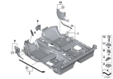 Wykładzina podłogowa (51_9683) dla MINI F56 Cooper 3-drzwiowy ECE