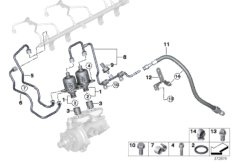 Pompa wysokociśnieniowa/przewody (13_1615) dla BMW 4' F82 M4 LCI M4 Cou ECE