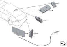 Elementy systemów antenowych (65_2641) dla BMW 5' G31 520d Tou ECE