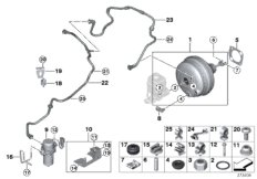 Wspomaganie siły ham, pompa podciśn. (34_2236) dla BMW 5' F18 LCI 530Le Lim CHN