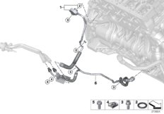 Węże płynu chł. układu chłodz. silnika (17_0847) dla BMW 5' F07 GT LCI 520d Gra ECE