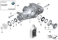 Przekł. tylnej osi, nap./odb. nap. (33_1250) dla BMW 3' E90 LCI 328i Lim USA