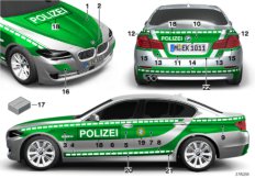 Oklejenie dla policji (51_0208) dla BMW 5' F10 LCI 535d Lim ECE