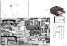 Przekaźnik reflekt. przeciwmgielnych K47 (61_4108) dla BMW Z4 E86 Z4 3.0si Cou ECE