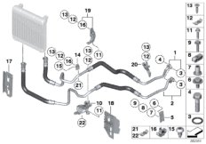 Przewód chłodnicy oleju silnikowego (17_0485) dla BMW 5' F07 GT 550i Gra ECE