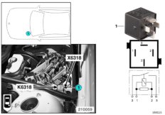 Przekaźnik pompy hydraulicznej SMG K6318 (61_4229) dla BMW 3' E46 330Ci Cou ECE