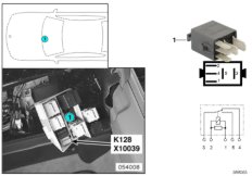 Przekaźnik pokrywy bagażnika K128 (61_4263) dla BMW 7' E38 750iL Lim ECE