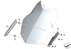 Szyba / mocowanie (46_1799) dla BMW R 1200 GS (0A01, 0A11) ECE