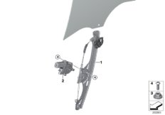 Mechanizm szyby drzwi przednich (51_1416) dla BMW 2' F46 Gran Tourer 218dX Gra ECE
