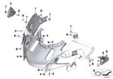 Gór. cz. obudowy w pojeździe służb. (46_1716) dla BMW R 1200 RT (0A03, 0A13) USA