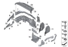 Elementy dod. przedziału silnika (51_1960) dla BMW 2' F45 Active Tourer LCI 216d Act ECE