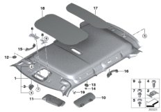 Podsufitka (51_2004) dla MINI F55 Cooper S 5-drzwiowy USA