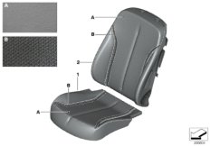 Ind. obicie fotela podstawowego z przod. (91_1332) dla BMW 4' F32 420dX Cou ECE