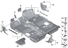 Wykładzina podłogowa (51_2028) dla MINI F55 Cooper 5-drzwiowy USA