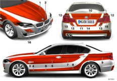 Oklejenie dla karetki (51_2033) dla BMW 5' F10 LCI 550iX Lim ECE