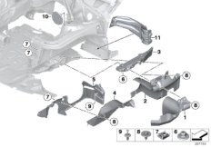 Elementy dod. przedziału silnika (51_8686) dla BMW 4' F36 Gran Coupé 420dX Gra ECE