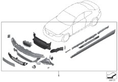 Zest. dopos. - pakiet aerodynamiczny M (03_0769) dla BMW 2' F23 230i Cab ECE