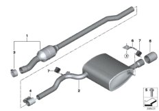Układ wydechowy tylny (18_1070) dla MINI Cabrio F57 Cooper D Cabrio ECE