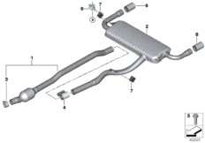 Układ wydechowy tylny (18_1185) dla BMW X1 F48 X1 20d SAV ECE