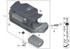Tłumik szmerów ssania/wkład filtra/HFM (13_1664) dla BMW X5 M F85 X5 M SAV ECE