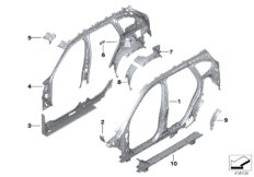 Elementy pojed. szkieletu bocznego (41_2499) dla BMW X1 F48 X1 20dX SAV ECE