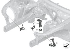Konstrukcja przednia, uchwyt (41_2513) dla BMW 5' G30 530i Lim ECE