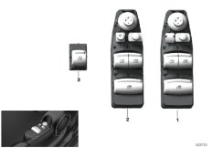 Przełącznik podnośnika szyby (61_4734) dla MINI Cabrio F57 Cooper D Cabrio ECE
