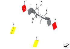 Podstawa tabl. rejestr. US / odbłyśniki (63_1117) dla BMW R 1200 RT 05 (0368,0388) USA