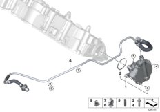 Pompa próżniowa z prowadzeniem przewodu (11_5945) dla BMW X5 M F85 X5 M SAV USA