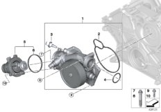 Układ chł. - pompa pł. chł./termostat (11_5941) dla BMW X5 M F85 X5 M SAV ECE
