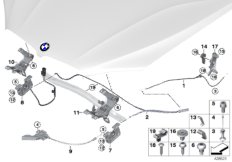 Przednia pokrywa / system zamykania (41_2314) dla BMW X5 F15 X5 25dX SAV ECE