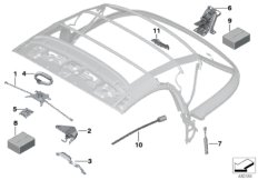 Dach składany, elementy dod. (54_0456) dla MINI Roadster R59 Cooper S Roadster ECE
