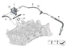 Pompa wysokociśnieniowa/przewody (13_1694) dla BMW 3' F31 LCI 318i Tou ECE