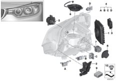 Poj. części reflektora LED (63_1673) dla BMW 3' F30 LCI 330i Lim ECE