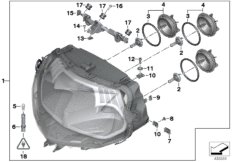 Reflektor (63_0881) dla BMW K 1200 S (0581,0591) ECE