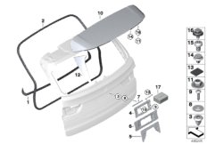 Elementy dod. pokrywy bagażnika (41_2362) dla BMW X5 F15 X5 M50dX SAV ECE