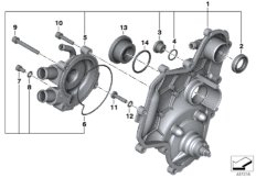 Pokr. obudowy / pompa płynu chł. prawa (11_5060) dla BMW C 650 GT 16 (0C05, 0C15) USA
