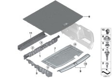Obudowa podłogi bagażnika (51_2930) dla BMW X1 F48 X1 18i SAV ECE
