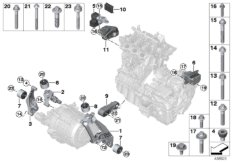 Zawieszenie silnika i skrzyni biegów (22_0212) dla BMW i i8 I12 LCI i8 Cou ECE