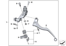 Osprzęt dźwigni sprzęgła (32_2402) dla BMW S 1000 XR (0D03, 0D13) USA