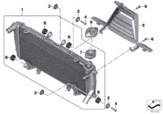 Chłodnica silnika z mocowaniem (17_0791) dla BMW R 1200 RS (0A05, 0A15) USA