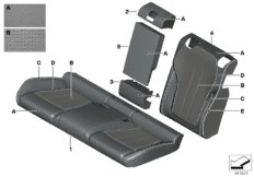 Ind. obicie fotela komf. skórą klimat. (91_1387) dla BMW X6 M F86 X6 M SAC ECE