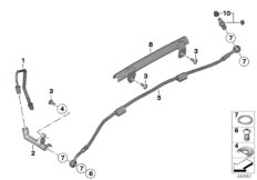 Przewód hamulcowy tylny bez ABS (34_1848) dla BMW R 1200 GS Adve. 06 (0382,0397) ECE