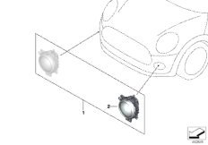 MINI Światła do jazdy dziennej LED (03_2144) dla MINI F56 Cooper 3-drzwiowy ECE