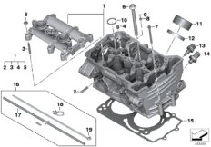 Głowica cylindrowa (11_4002) dla BMW F 800 GS 08 (0219,0229) USA