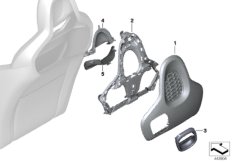 Fotel przedni, osłony oparcia (52_4144) dla MINI Cabrio F57 Cooper S Cabrio ECE