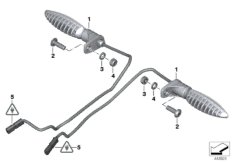 Lampy kierunkowskazów LED, tylne (63_1608) dla BMW C evolution (0C03) ECE