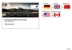 Skrócona instrukcja F06 (01_1375) dla BMW 6' F06 Gran Coupé LCI 640i Gra USA
